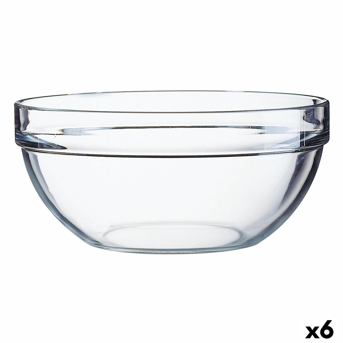 Saladeira Luminarc Transparente Vidro (20 cm) (6 Unidades) - EcoNest