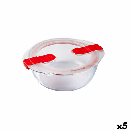 Lancheira Hermética Pyrex Cook&heat 1,1 L 21 x 18 x 7 cm Transparente Vidro (5 Unidades) - EcoNest