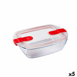 Lancheira Hermética Pyrex Cook&heat 1,1 L 24 x 15,5 x 7 cm Transparente Vidro (5 Unidades) - EcoNest