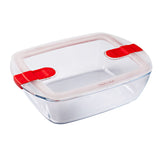 Lancheira Hermética Pyrex Cook & Heat 2,5 L Transparente Vidro (4 Unidades) - EcoNest