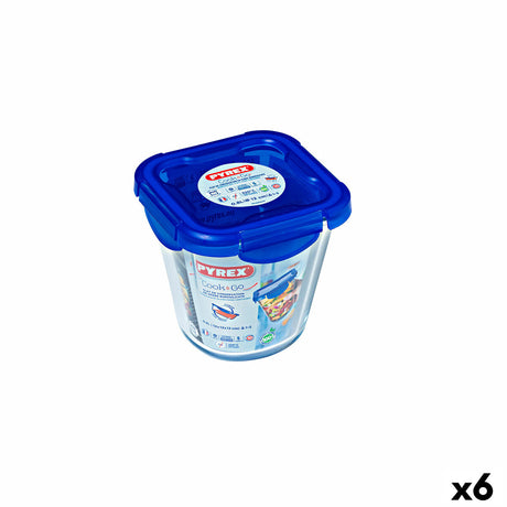 Lancheira Hermética Pyrex Cook & go Transparente Vidro (800 ml) (6 Unidades) - EcoNest