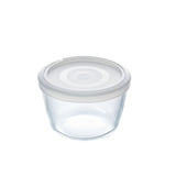 Lancheira Redonda com Tampa Pyrex Cook&freeze 600 ml 12 x 12 x 9 cm Transparente Vidro Silicone (8 Unidades) - EcoNest