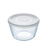 Lancheira Redonda com Tampa Pyrex Cook & Freeze 1,1 L 15 x 15 x 10 cm Transparente Silicone Vidro (4 Unidades) - EcoNest