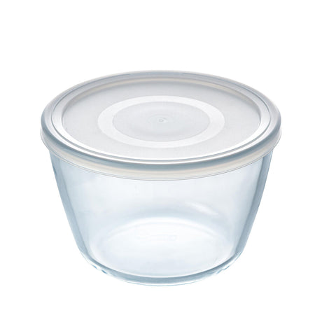 Lancheira Redonda com Tampa Pyrex Cook & Freeze 1,6 L 17 x 17 x 12 cm Transparente Silicone Vidro (4 Unidades) - EcoNest