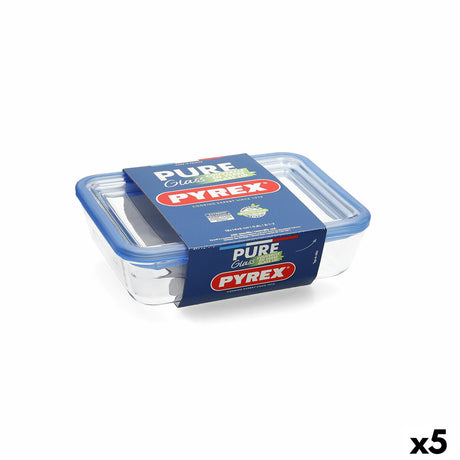 Lancheira Hermética Pyrex Pure Glass Transparente Vidro (1,5 L) (5 Unidades) - EcoNest