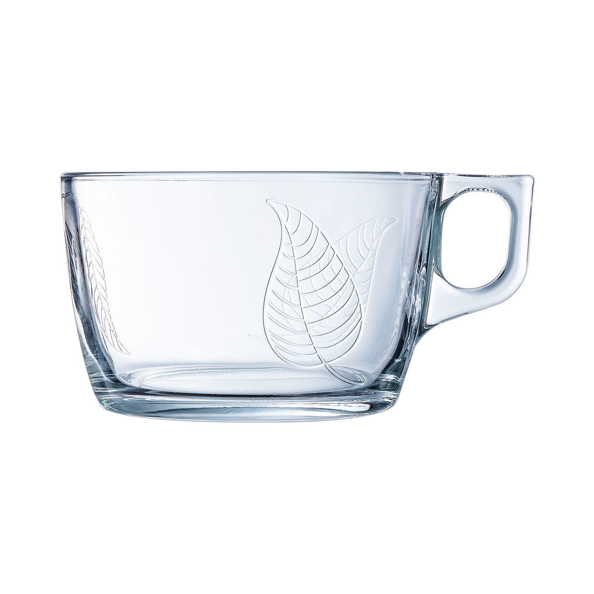 Taza Luminarc Grande Hojas Transparente Vidrio (500 ml) (6 Unidades)