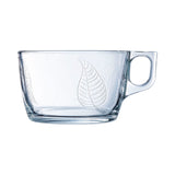 Taza Luminarc Grande Hojas Transparente Vidrio (500 ml) (6 Unidades)