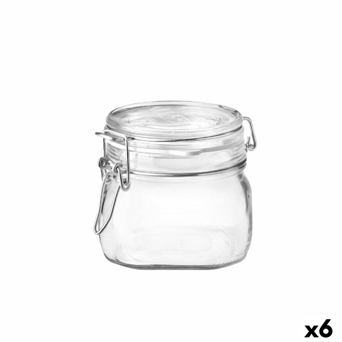 Recipiente para Conservar Alimentos Bormioli Rocco Fido Transparente Vidro (500 ml) (6 Unidades) - EcoNest