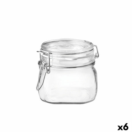 Recipiente para Conservar Alimentos Bormioli Rocco Fido Transparente Vidro (500 ml) (6 Unidades) - EcoNest