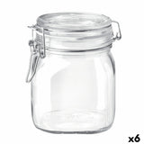 Recipiente para Conservar Alimentos Bormioli Rocco Fido Transparente Vidro (75 cl) (6 Unidades) - EcoNest