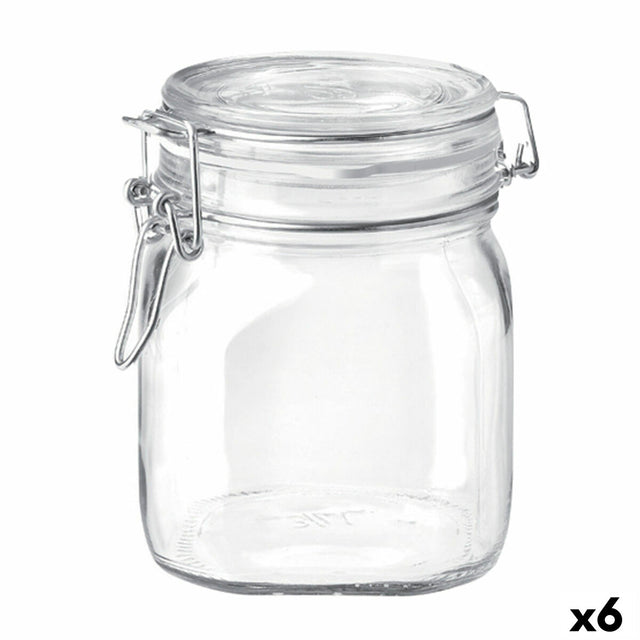 Recipiente para Conservar Alimentos Bormioli Rocco Fido Transparente Vidro (75 cl) (6 Unidades) - EcoNest