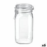 Recipiente para Conservar Alimentos Bormioli Rocco fido Transparente Vidro (1,5 L) (6 Unidades) - EcoNest