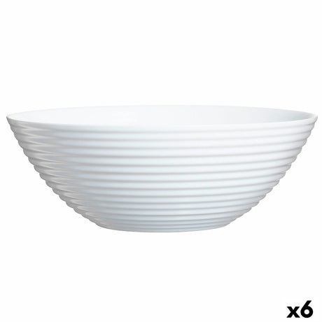 Saladeira Luminarc Harena Branco Vidro (Ø 27,3 cm) (6 Unidades) - EcoNest