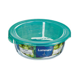 Lancheira Redonda com Tampa Luminarc Keep'n Lagon 13,5 x 6 cm Turquesa 680 ml Vidro (6 Unidades) - EcoNest