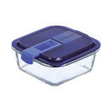 Lancheira Hermética Luminarc Easy Box Azul Vidro (760 ml) (6 Unidades) - EcoNest