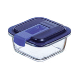 Lancheira Hermética Luminarc Easy Box Azul Vidro (380 ml) (6 Unidades) - EcoNest