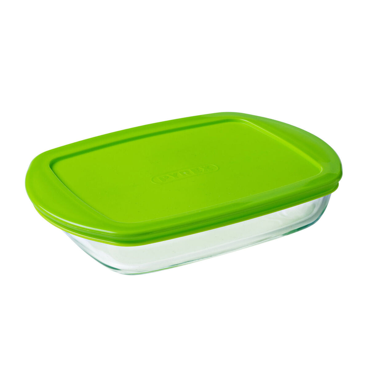 Lancheira Retangular com Tampa Pyrex Prep&store Px Verde 1,6 L 28 x 20 cm Vidro (5 Unidades) - EcoNest