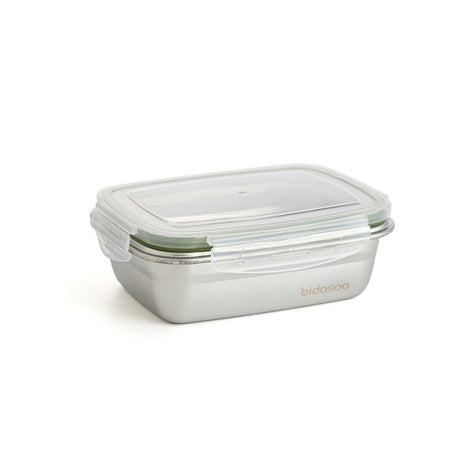 Lancheira Hermética Bidasoa Theo 17 x 13 x 6 cm 550 ml Prateado Metal (6 Unidades) - EcoNest