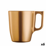 Caneca Luminarc Flashy Dourado Vidro 250 ml (6 Unidades) - EcoNest