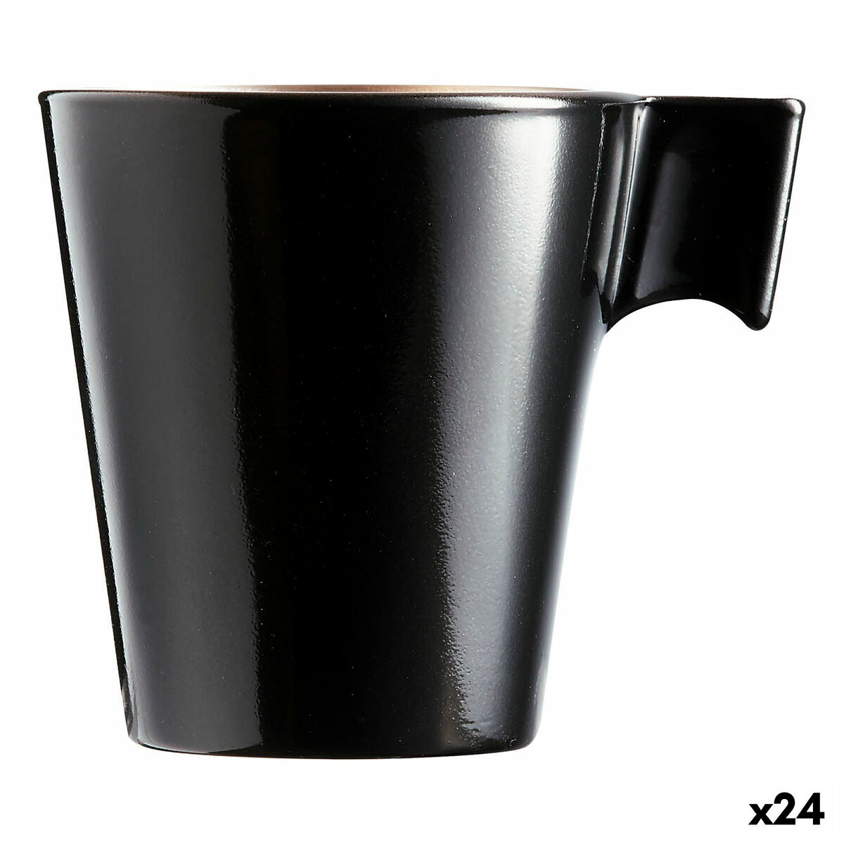 Caneca Luminarc Flashy Preto 80 ml Duas cores Vidro (24 Unidades) - EcoNest