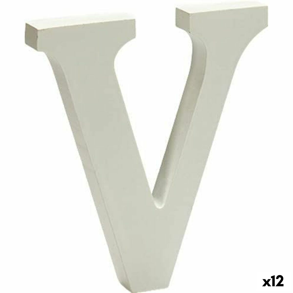 Decoração Letra V (1,8 x 21 x 17 cm) (12 Unidades) - EcoNest