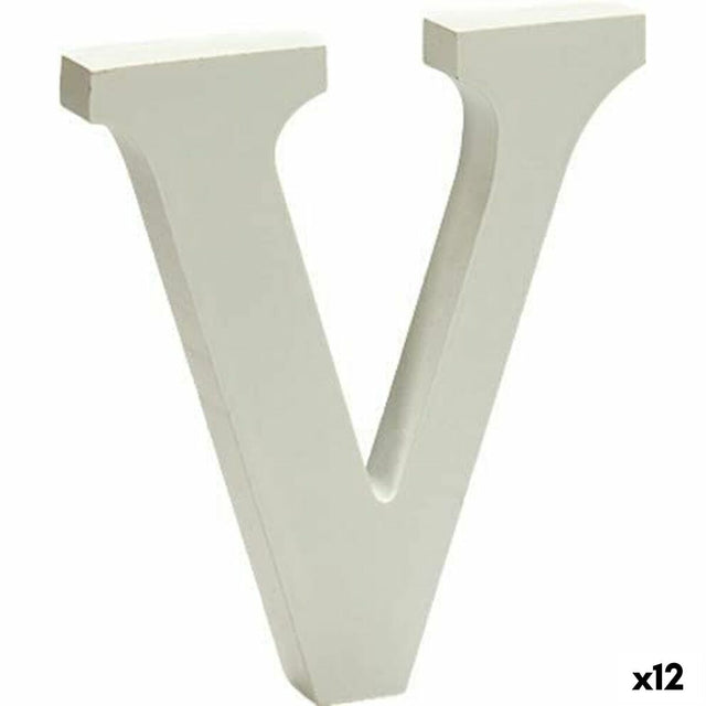 Decoração Letra V (1,8 x 21 x 17 cm) (12 Unidades) - EcoNest