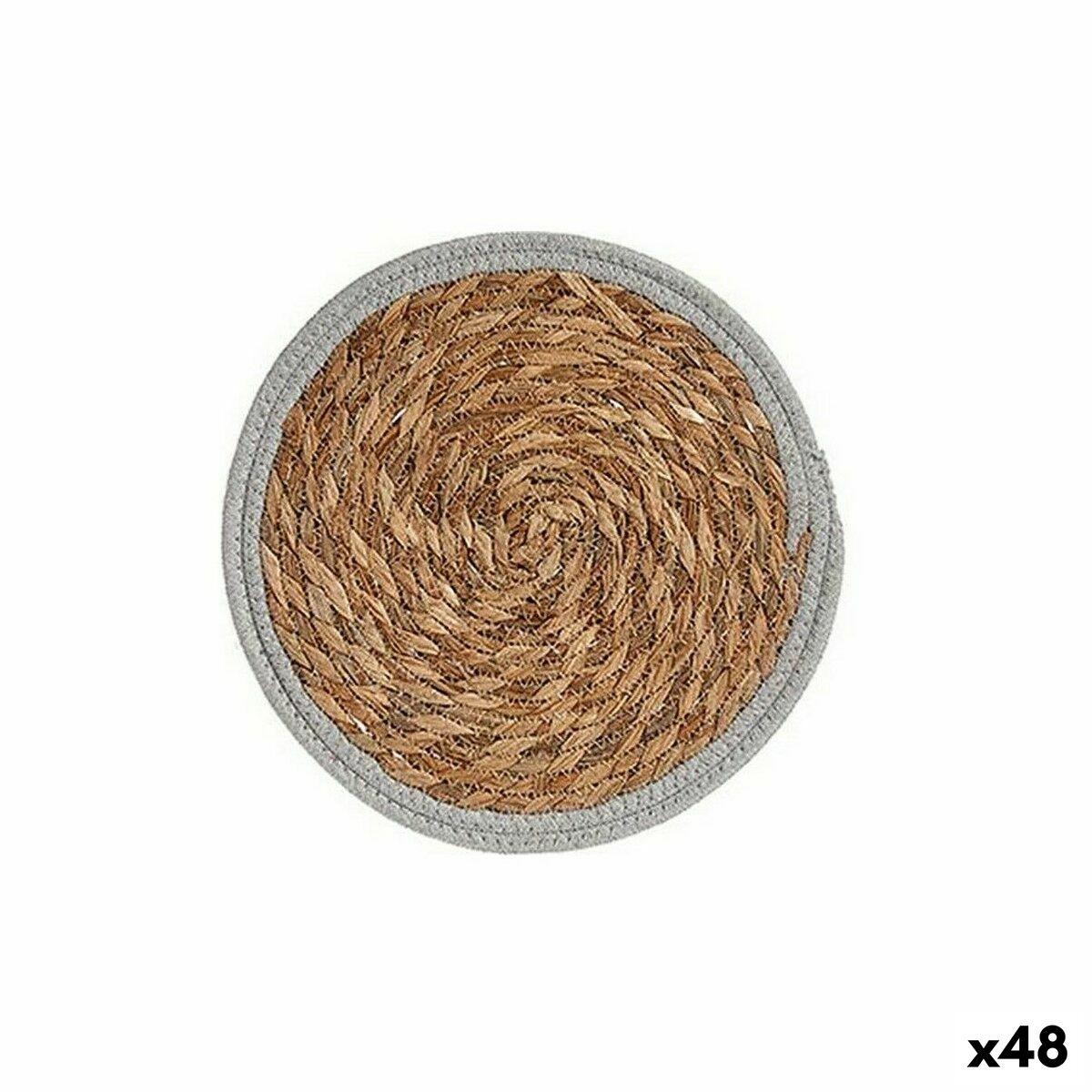 Individuais Ø 30 cm Natural Cinzento Fibra natural (48 Unidades) - EcoNest