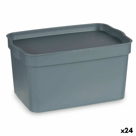 Caixa Multiusos Cinzento Plástico 2,3 L (13,5 x 11 x 20 cm) (24 Unidades) - EcoNest