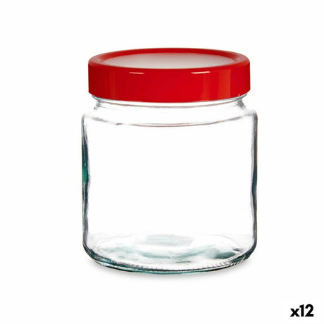 Bote Vermelho Transparente Vidro Polipropileno (1 L) (12 Unidades) - EcoNest