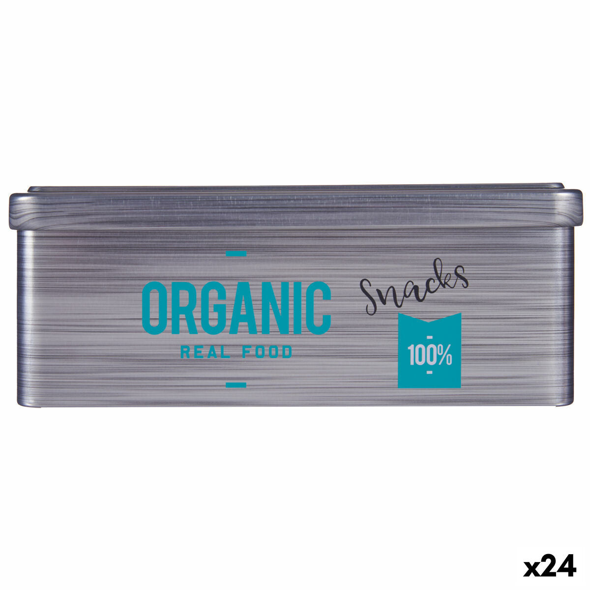 Bote Organic Snacks Cinzento Folha de Flandres (11 x 7,1 x 18 cm) (24 Unidades) - EcoNest
