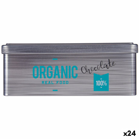 Bote Chocolate Cinzento Folha de Flandres (11 x 7,1 x 18 cm) (24 Unidades) - EcoNest