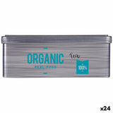 Caixa para Infusões Organic Tea Cinzento Folha de Flandres (11 x 7,1 x 18 cm) (24 Unidades) - EcoNest