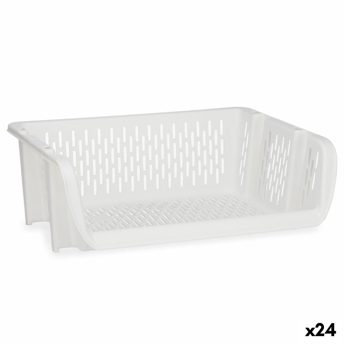 Cesta para verduras Branco Polipropileno (30 x 13,5 x 38,7 cm) (24 Unidades) - EcoNest