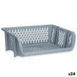 Cesta para verduras Cinzento Polipropileno (30 x 13,5 x 38,7 cm) (24 Unidades) - EcoNest
