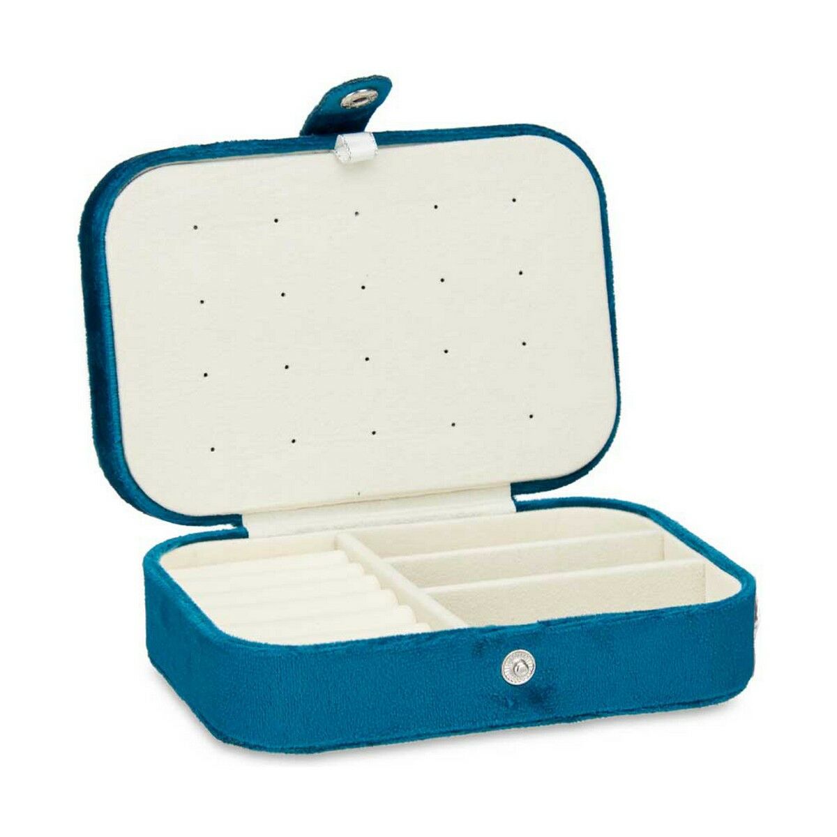 Guarda-Joias Azul Veludo (16,2 x 6 x 11,5 cm) (12 Unidades) - EcoNest