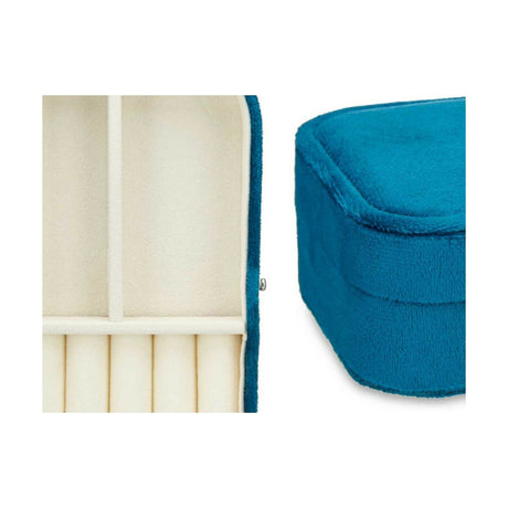 Guarda-Joias Azul Veludo (16,2 x 6 x 11,5 cm) (12 Unidades) - EcoNest