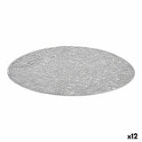 Individuais Prateado Plástico (Ø 38 cm) (12 Unidades) - EcoNest