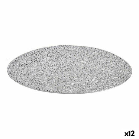 Individuais Prateado Plástico (Ø 38 cm) (12 Unidades) - EcoNest