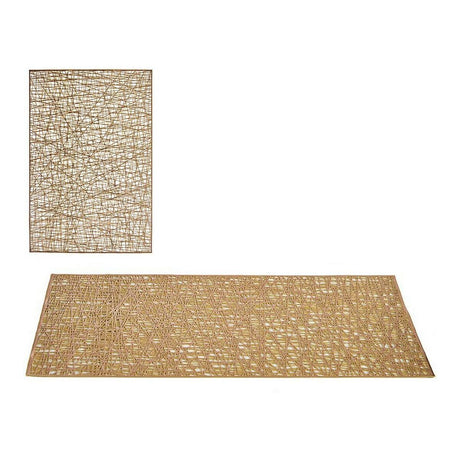 Individuais Dourado Plástico (45 x 0,01 x 30 cm) (12 Unidades) - EcoNest