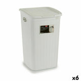 Cesto da Roupa Stefanplast Elegance Branco Plástico 50 L 36,5 x 54,5 x 38 cm (6 Unidades) - EcoNest