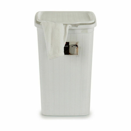 Cesto da Roupa Stefanplast Elegance Branco Plástico 50 L 36,5 x 54,5 x 38 cm (6 Unidades) - EcoNest