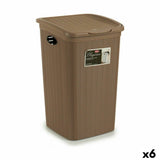 Cesto da Roupa Stefanplast Elegance Bege Plástico 50 L 36,5 x 54,5 x 38 cm (6 Unidades) - EcoNest
