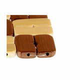 Individuais Conjunto Quadrado Bambu Castanho 13 x 2 x 13 cm (24 Unidades) - EcoNest