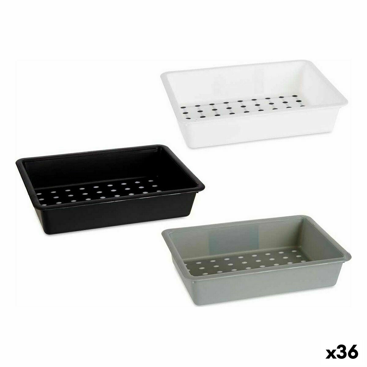 Organizador de Gavetas Polipropileno 16 x 5 x 24 cm (36 Unidades) - EcoNest