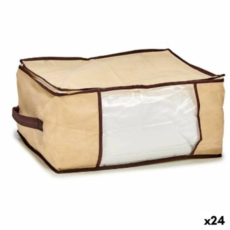 Bolsa de Armazenamento Creme Poliéster Polipropileno 27 L 45 x 30 x 20 cm (24 Unidades) - EcoNest