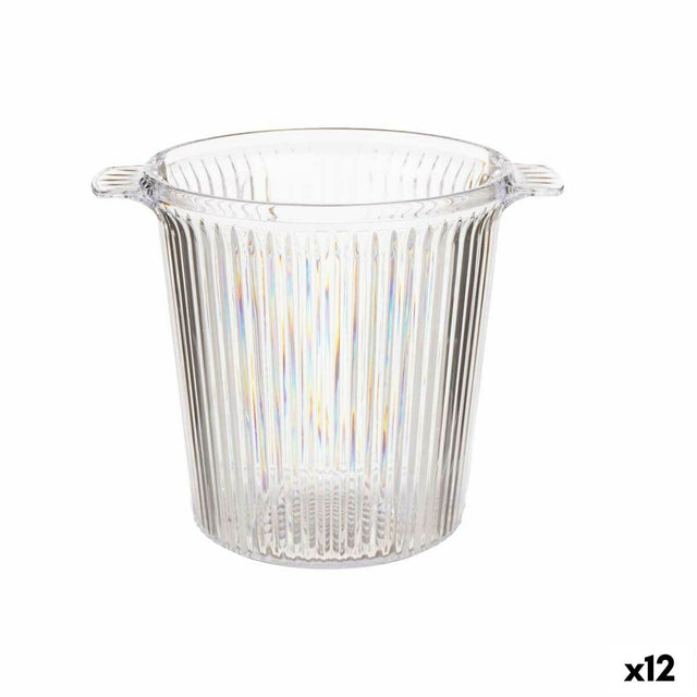 Balde de Gelo Riscas Plástico 16,5 x 17 x 21 cm (12 Unidades) - EcoNest