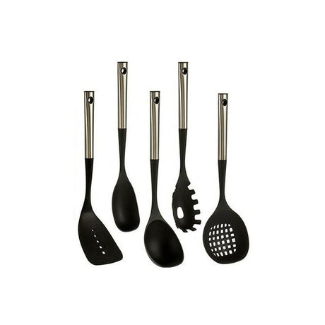 Conjunto de Utensílios de Cozinha Preto Plástico 8,5 x 35 x 20,5 cm (6 Unidades) - EcoNest