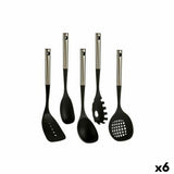 Conjunto de Utensílios de Cozinha Preto Plástico 8,5 x 35 x 20,5 cm (6 Unidades) - EcoNest