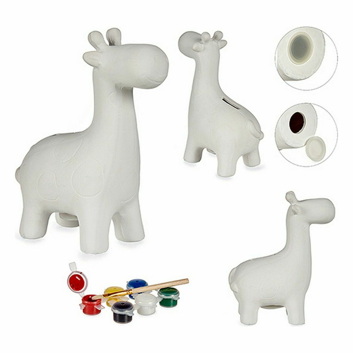 Caixa de pintura Girafa Cerâmica 6,8 x 16,2 x 13,2 cm (12 Unidades) - EcoNest
