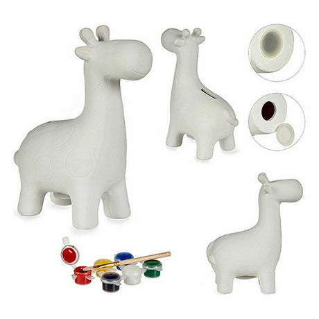 Caixa de pintura Girafa Cerâmica 6,8 x 16,2 x 13,2 cm (12 Unidades) - EcoNest